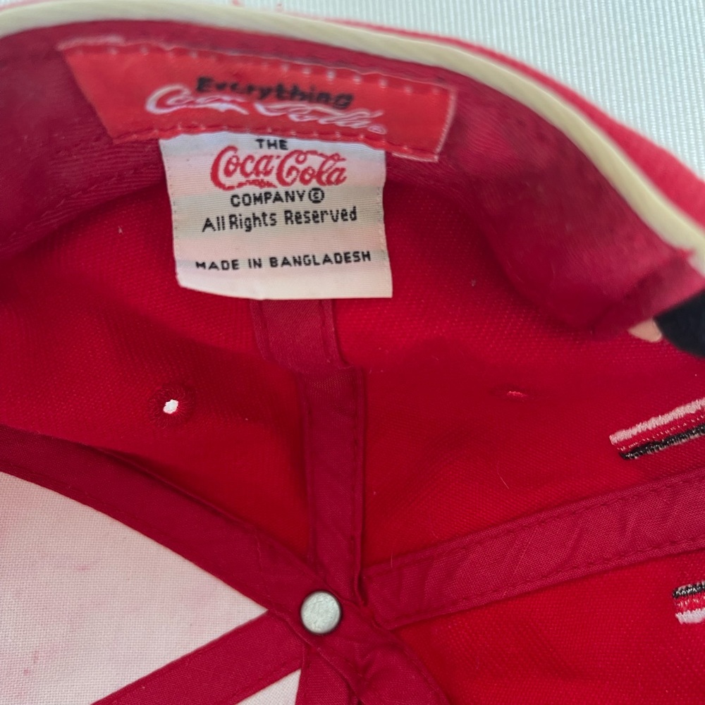 Coca Cola Red Baseball Hat White embroidery On Hat .Adjustable.Unisex. - Picture 5 of 12